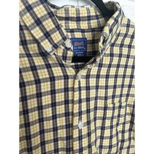 Vintage Le Tigre Button Up Shirt Long Sleeve Mens Large Plaid Rare Color